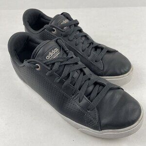 Adidas NEO Daily QT Cloudfoam Shoes Women’s 7.5 Black Leather Sneakers Skate